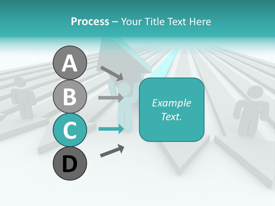 One Figure Stands With Arms Up In Joy That His Success Tops His Competitors PowerPoint Template