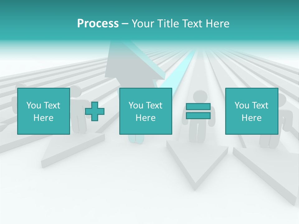 One Figure Stands With Arms Up In Joy That His Success Tops His Competitors PowerPoint Template