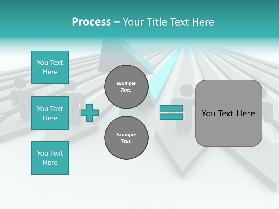 One Figure Stands With Arms Up In Joy That His Success Tops His Competitors PowerPoint Template