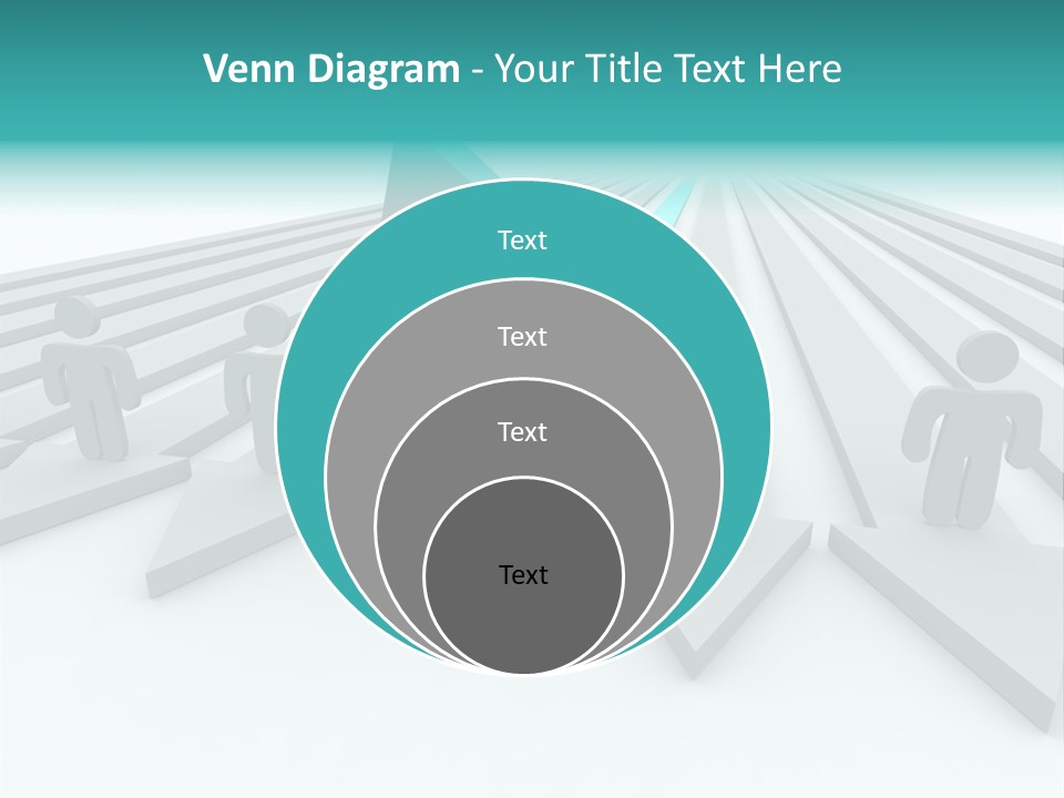 One Figure Stands With Arms Up In Joy That His Success Tops His Competitors PowerPoint Template