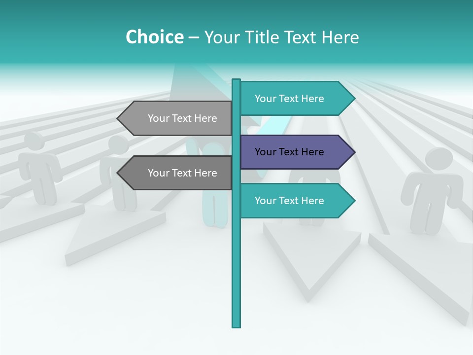 One Figure Stands With Arms Up In Joy That His Success Tops His Competitors PowerPoint Template