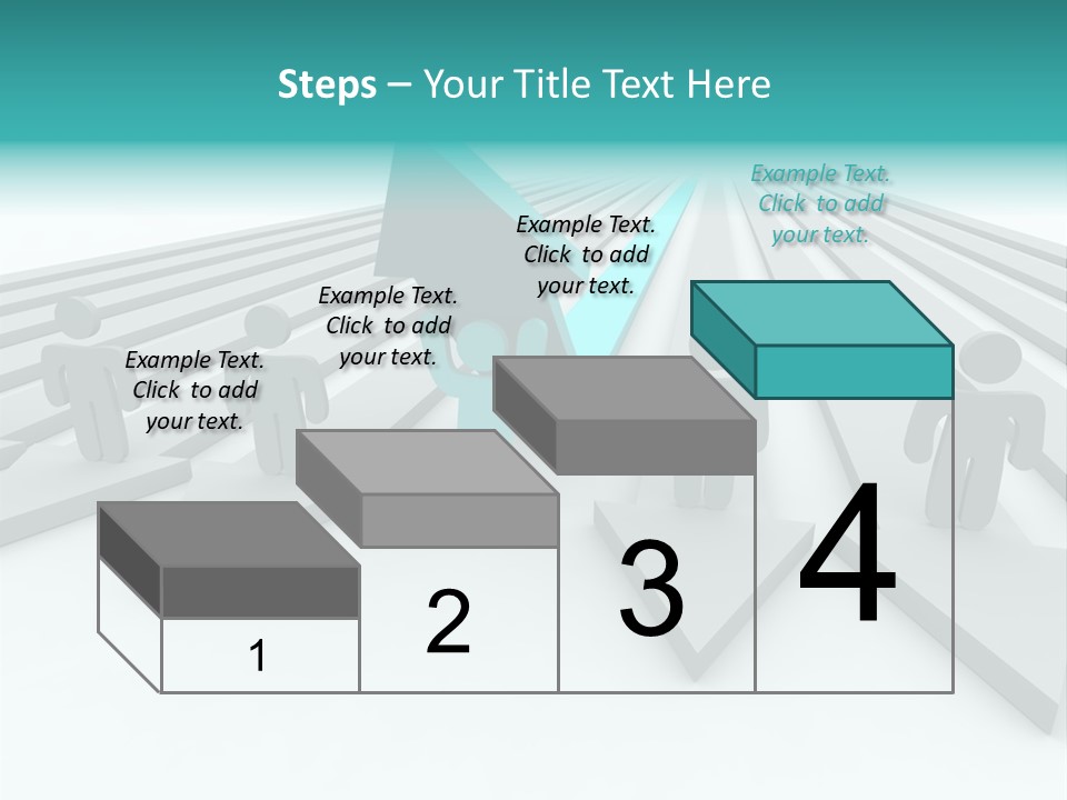 One Figure Stands With Arms Up In Joy That His Success Tops His Competitors PowerPoint Template