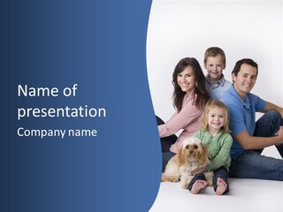 Father's Love. Cute Baby With Father. PowerPoint Template