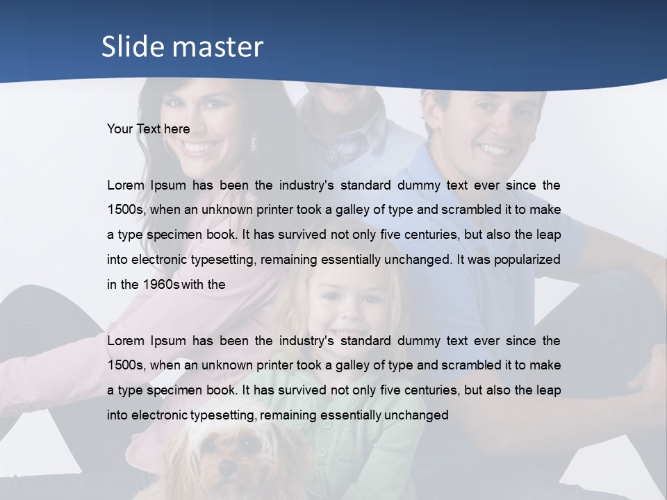 Father's Love. Cute Baby With Father. PowerPoint Template