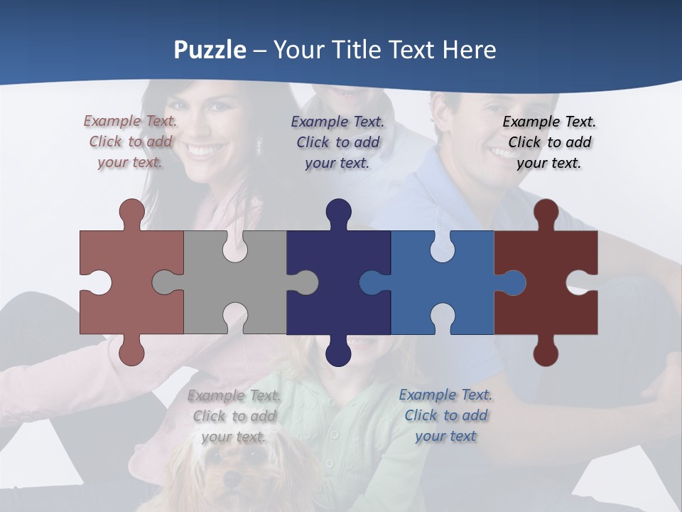 Father's Love. Cute Baby With Father. PowerPoint Template