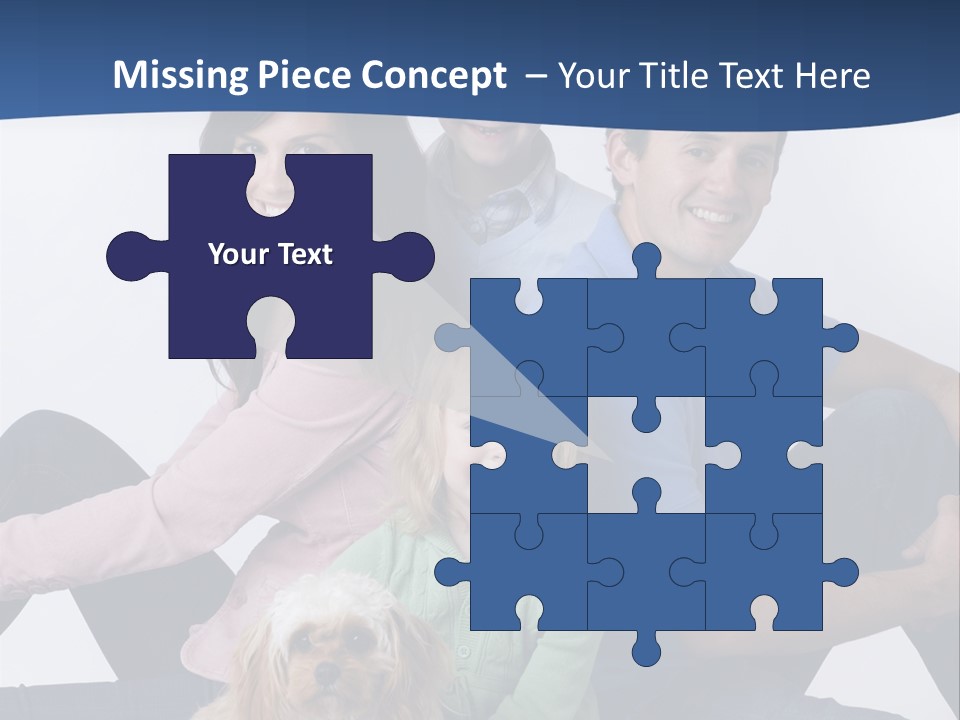 Father's Love. Cute Baby With Father. PowerPoint Template