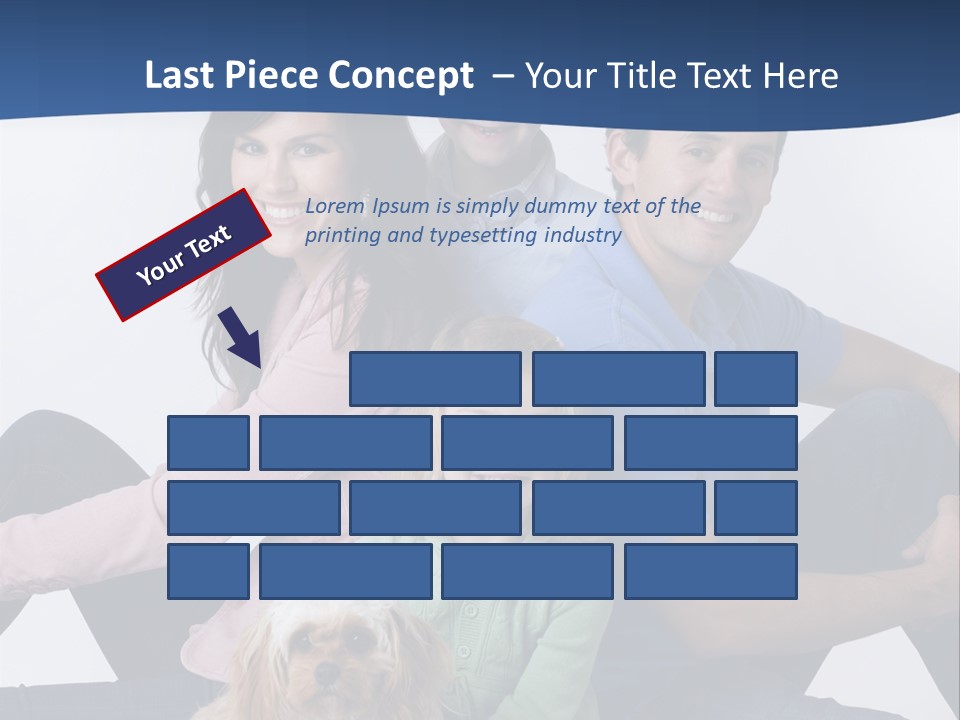 Father's Love. Cute Baby With Father. PowerPoint Template