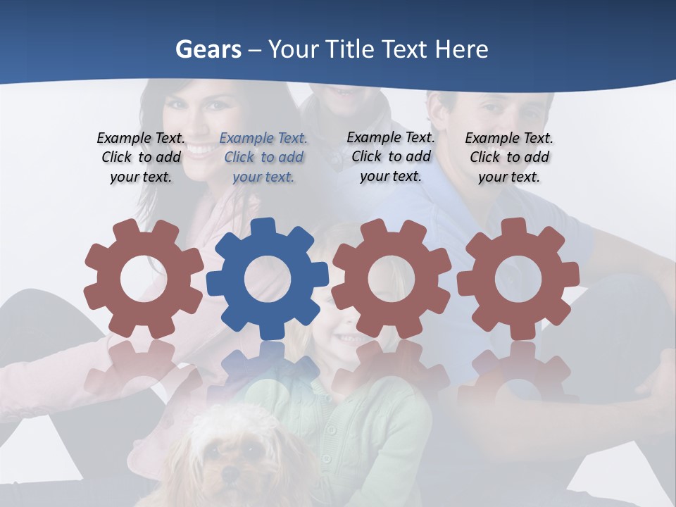 Father's Love. Cute Baby With Father. PowerPoint Template