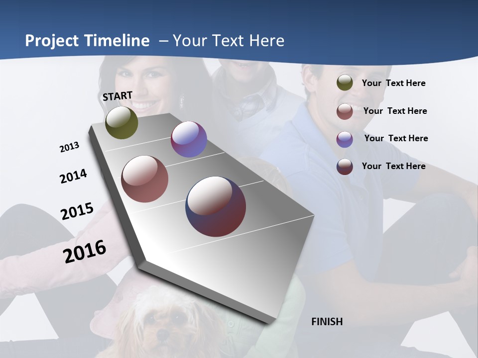 Father's Love. Cute Baby With Father. PowerPoint Template