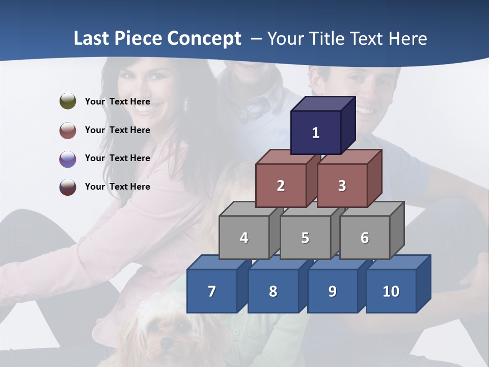 Father's Love. Cute Baby With Father. PowerPoint Template