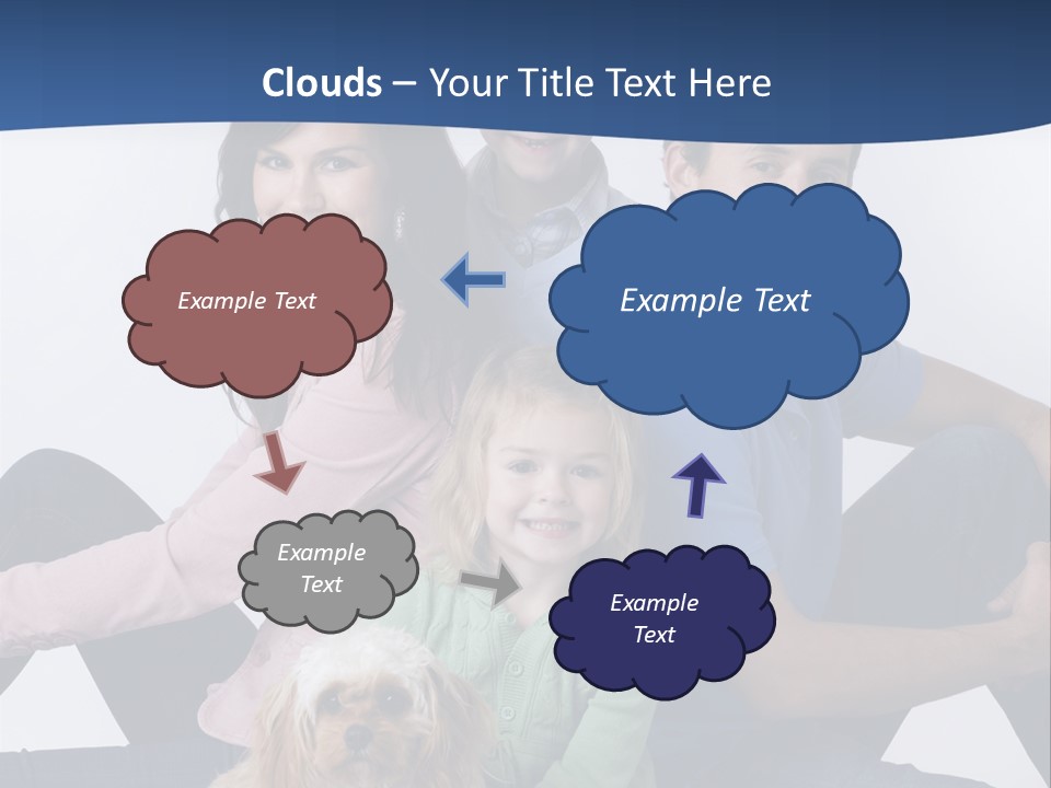 Father's Love. Cute Baby With Father. PowerPoint Template