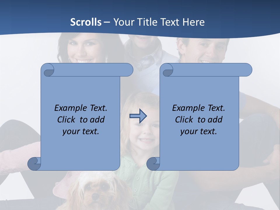 Father's Love. Cute Baby With Father. PowerPoint Template