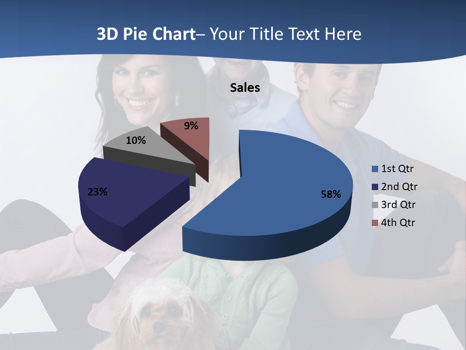 Father's Love. Cute Baby With Father. PowerPoint Template