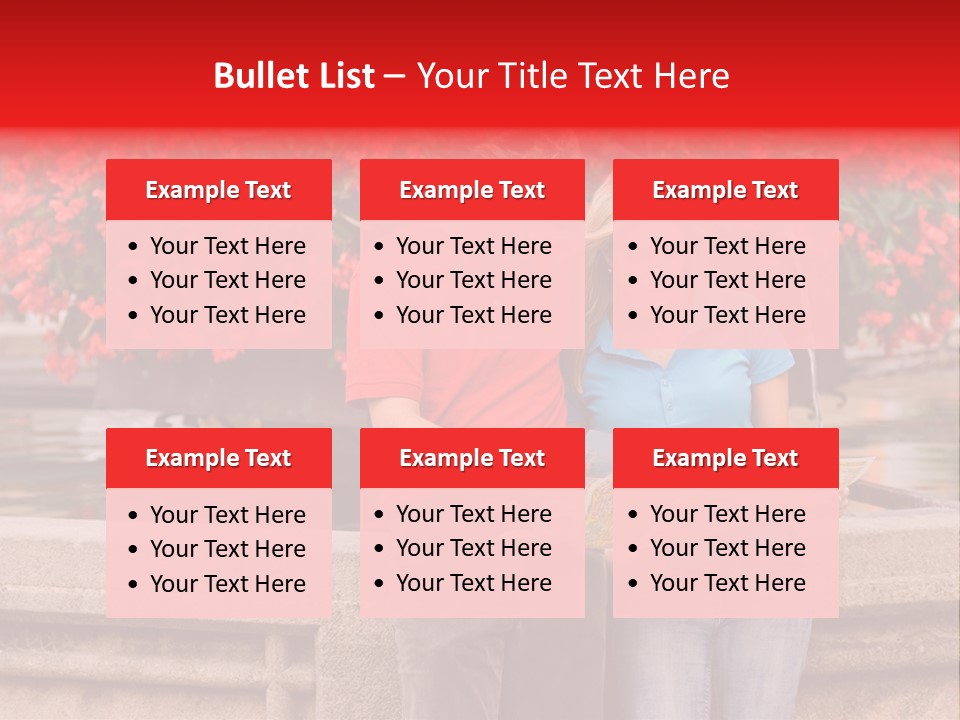Tourist, A Couple, Are On Sightseeing Tour, With A Map PowerPoint Template