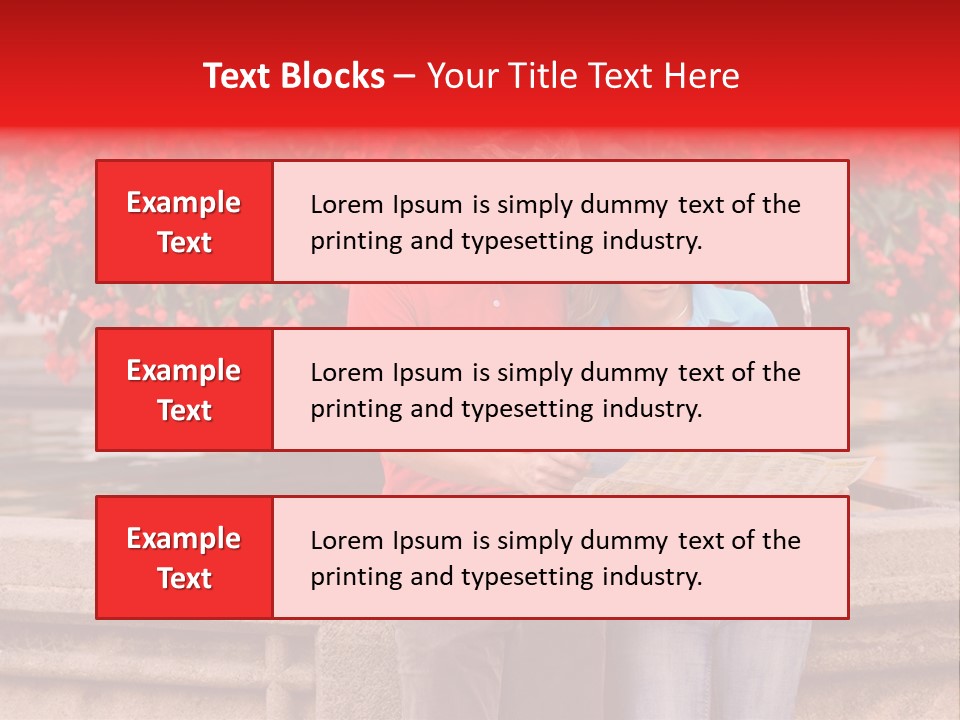 Tourist, A Couple, Are On Sightseeing Tour, With A Map PowerPoint Template