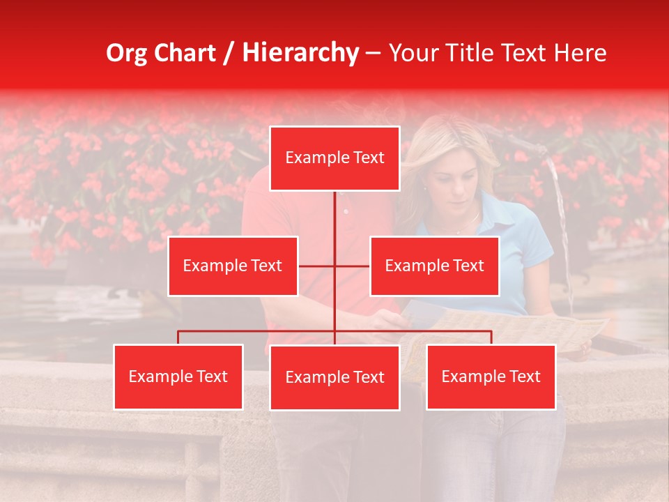 Tourist, A Couple, Are On Sightseeing Tour, With A Map PowerPoint Template