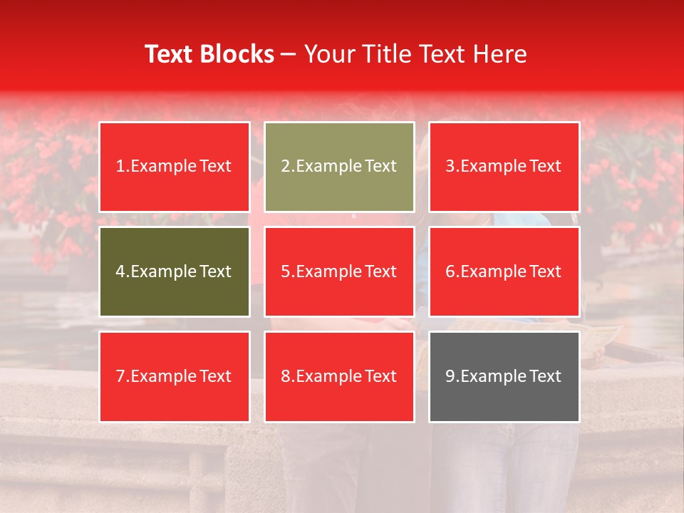 Tourist, A Couple, Are On Sightseeing Tour, With A Map PowerPoint Template
