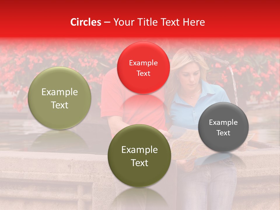 Tourist, A Couple, Are On Sightseeing Tour, With A Map PowerPoint Template