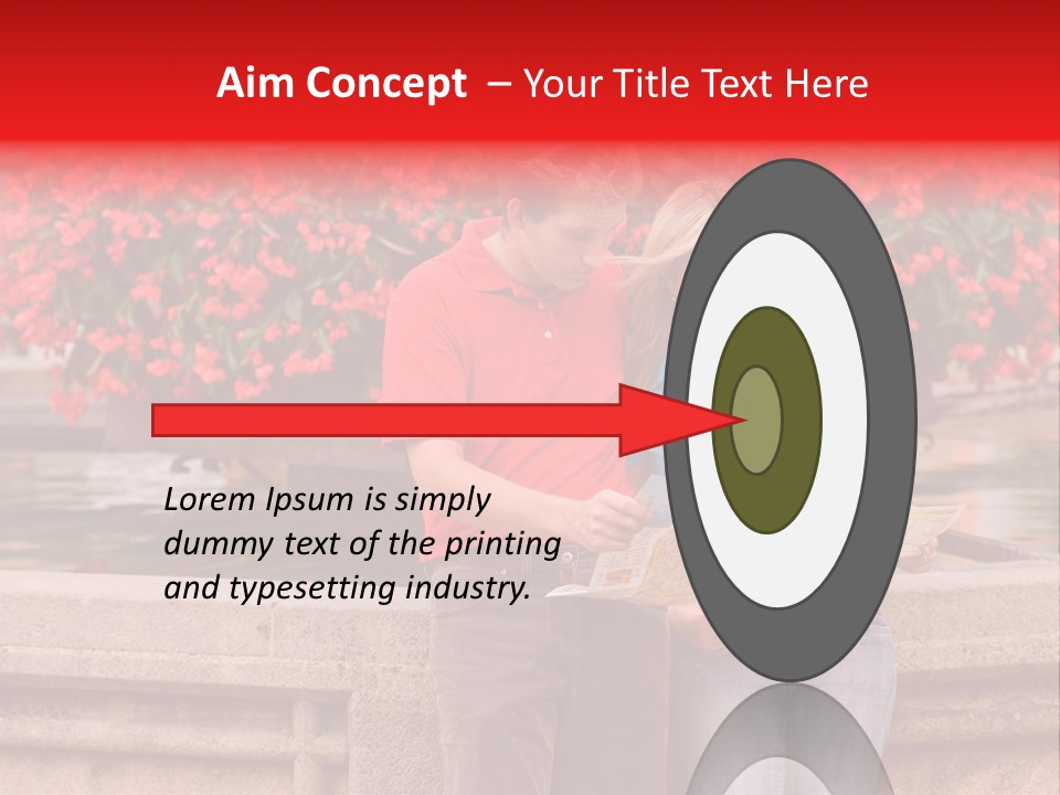 Tourist, A Couple, Are On Sightseeing Tour, With A Map PowerPoint Template