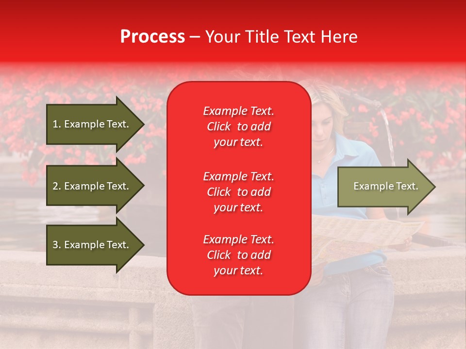 Tourist, A Couple, Are On Sightseeing Tour, With A Map PowerPoint Template