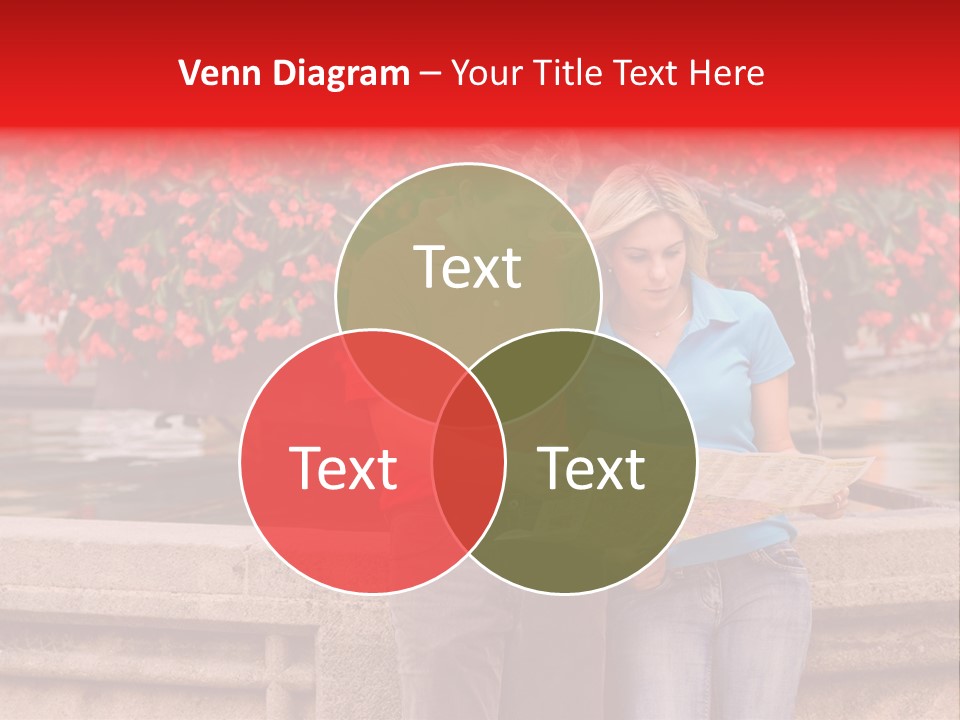 Tourist, A Couple, Are On Sightseeing Tour, With A Map PowerPoint Template