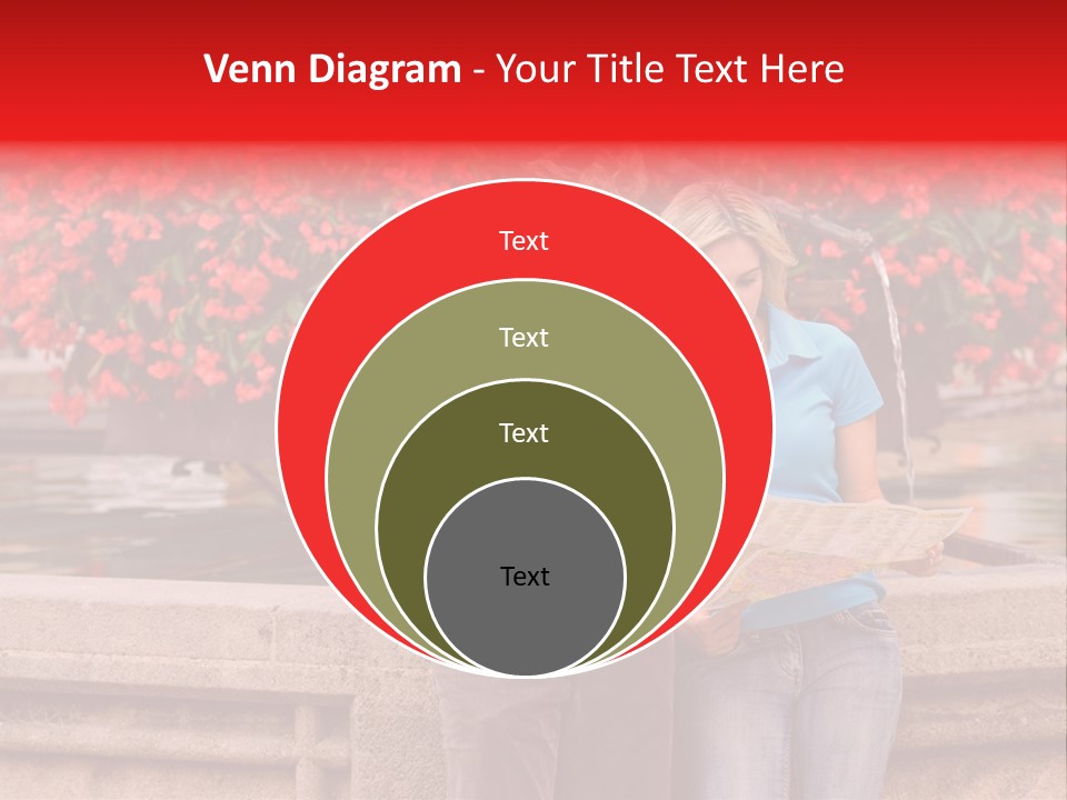 Tourist, A Couple, Are On Sightseeing Tour, With A Map PowerPoint Template