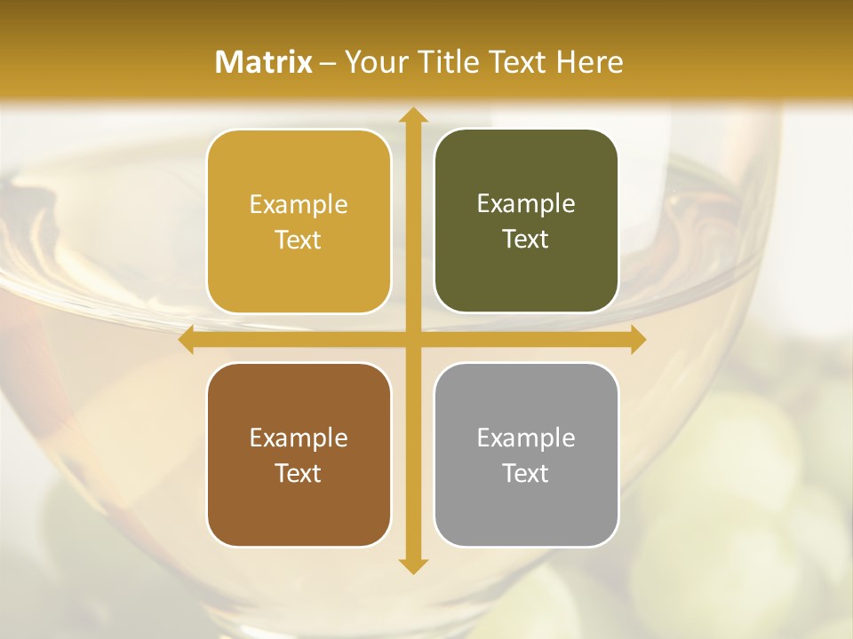 Still-Life With Bunch Of Grapes And White Wine PowerPoint Template