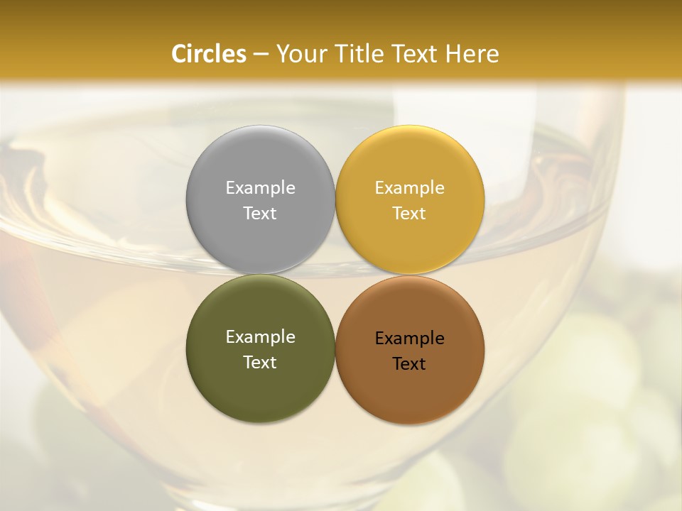Still-Life With Bunch Of Grapes And White Wine PowerPoint Template