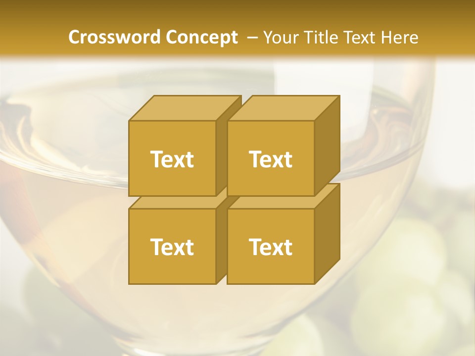 Still-Life With Bunch Of Grapes And White Wine PowerPoint Template