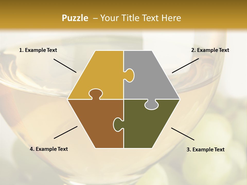 Still-Life With Bunch Of Grapes And White Wine PowerPoint Template