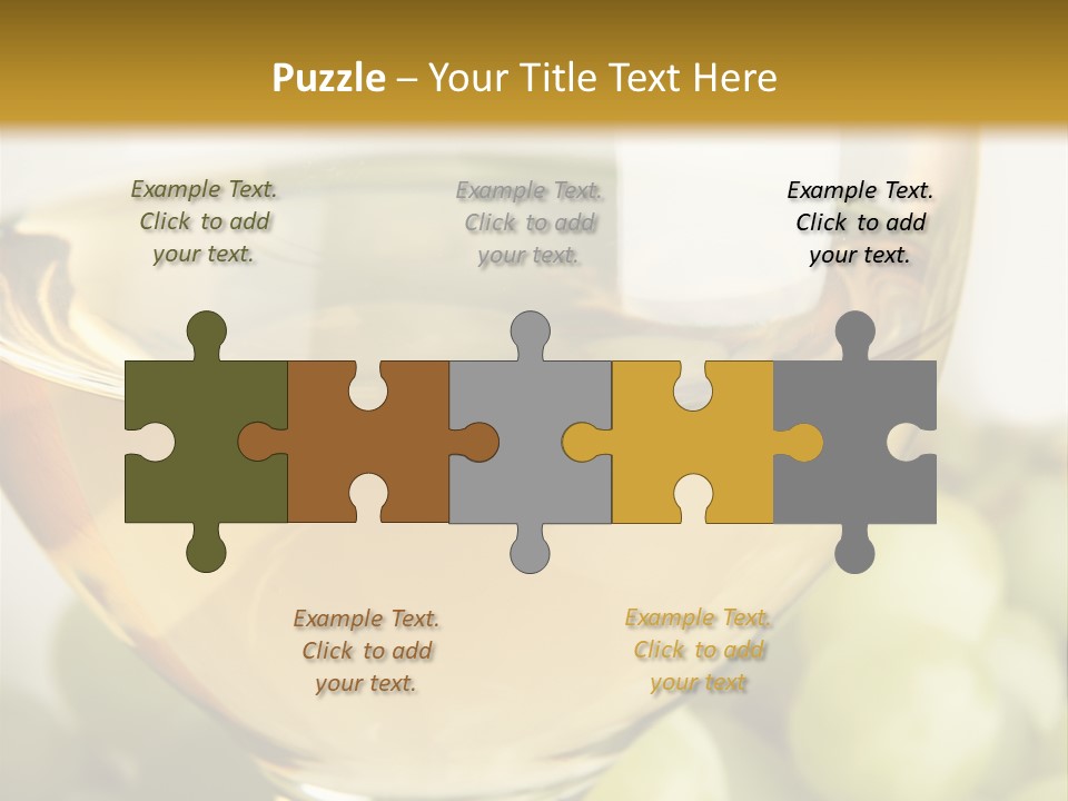 Still-Life With Bunch Of Grapes And White Wine PowerPoint Template