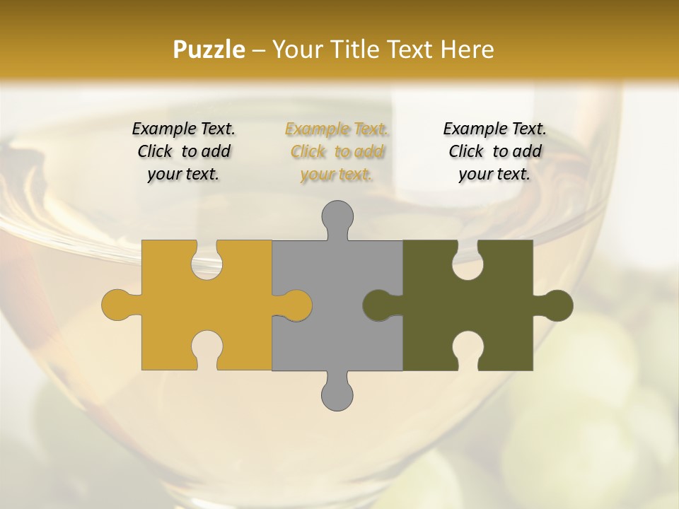 Still-Life With Bunch Of Grapes And White Wine PowerPoint Template