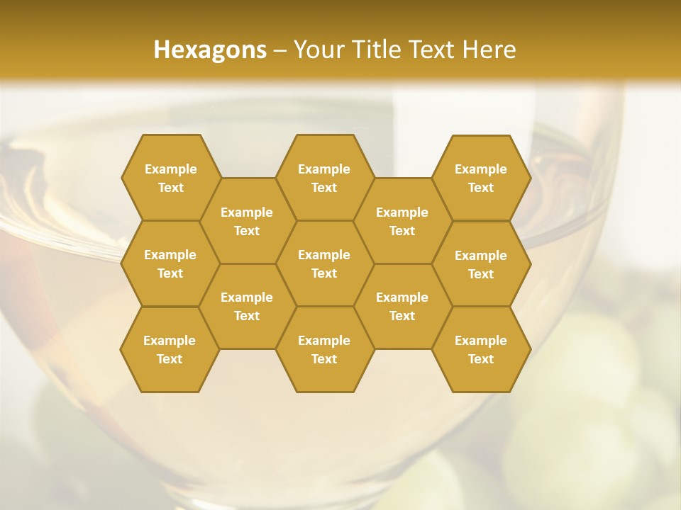 Still-Life With Bunch Of Grapes And White Wine PowerPoint Template