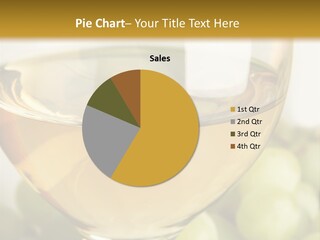 Still-Life With Bunch Of Grapes And White Wine PowerPoint Template