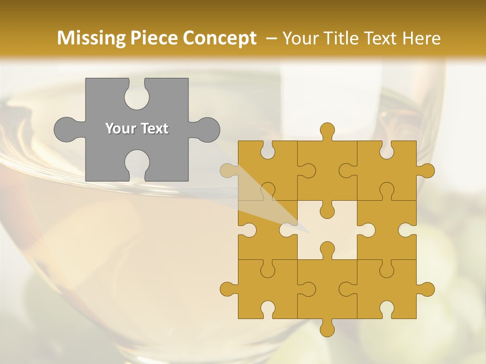 Still-Life With Bunch Of Grapes And White Wine PowerPoint Template