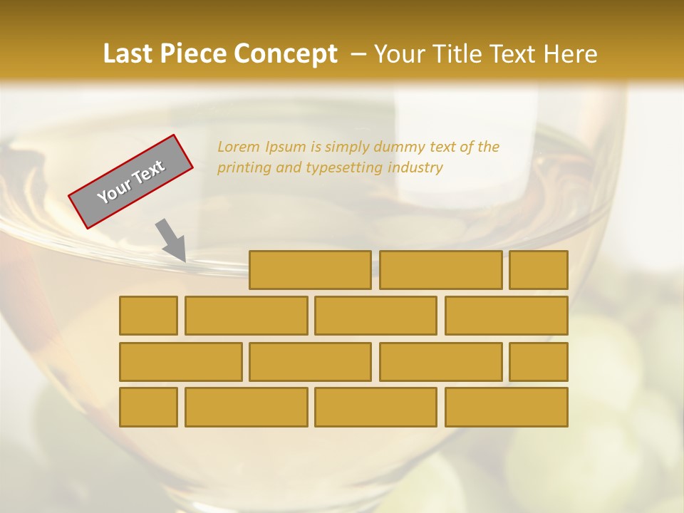 Still-Life With Bunch Of Grapes And White Wine PowerPoint Template