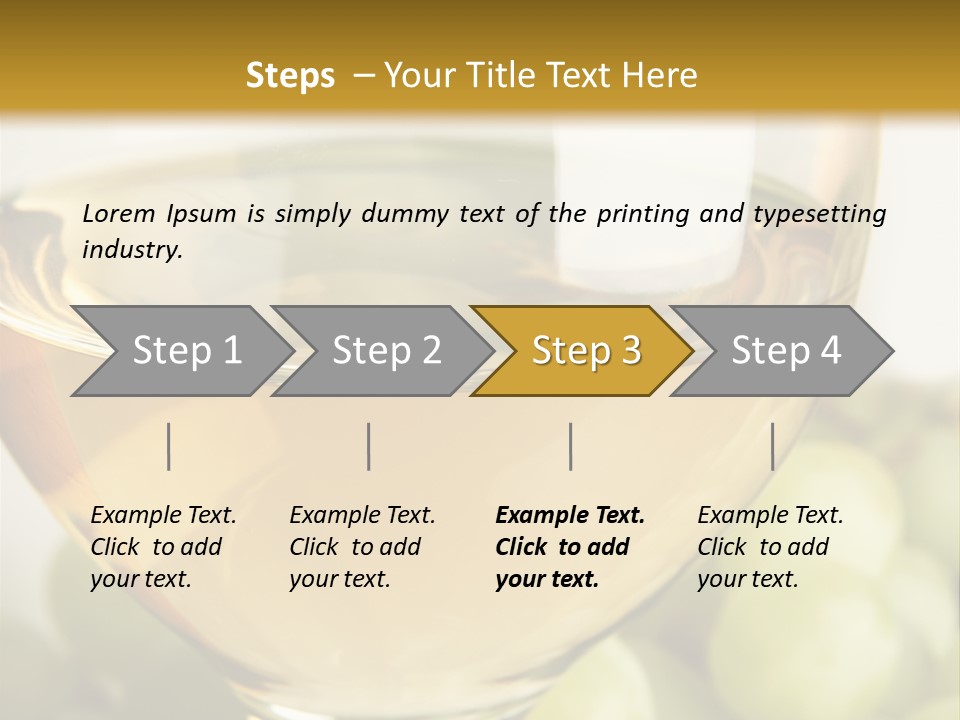 Still-Life With Bunch Of Grapes And White Wine PowerPoint Template