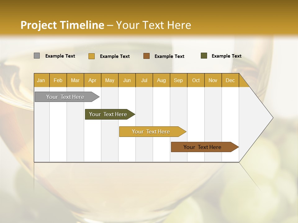 Still-Life With Bunch Of Grapes And White Wine PowerPoint Template