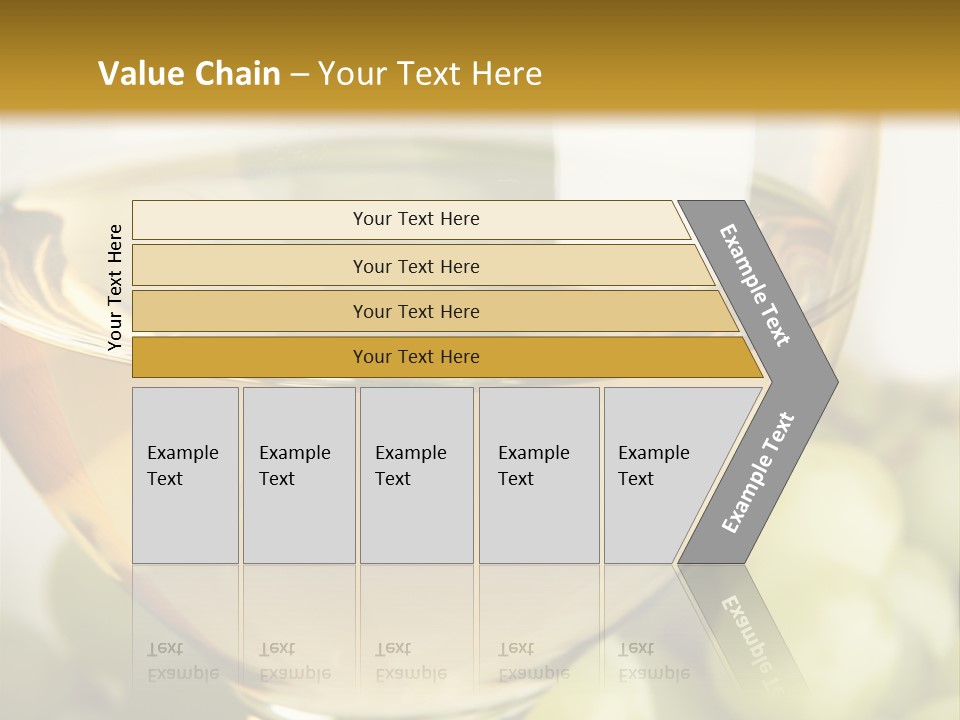 Still-Life With Bunch Of Grapes And White Wine PowerPoint Template
