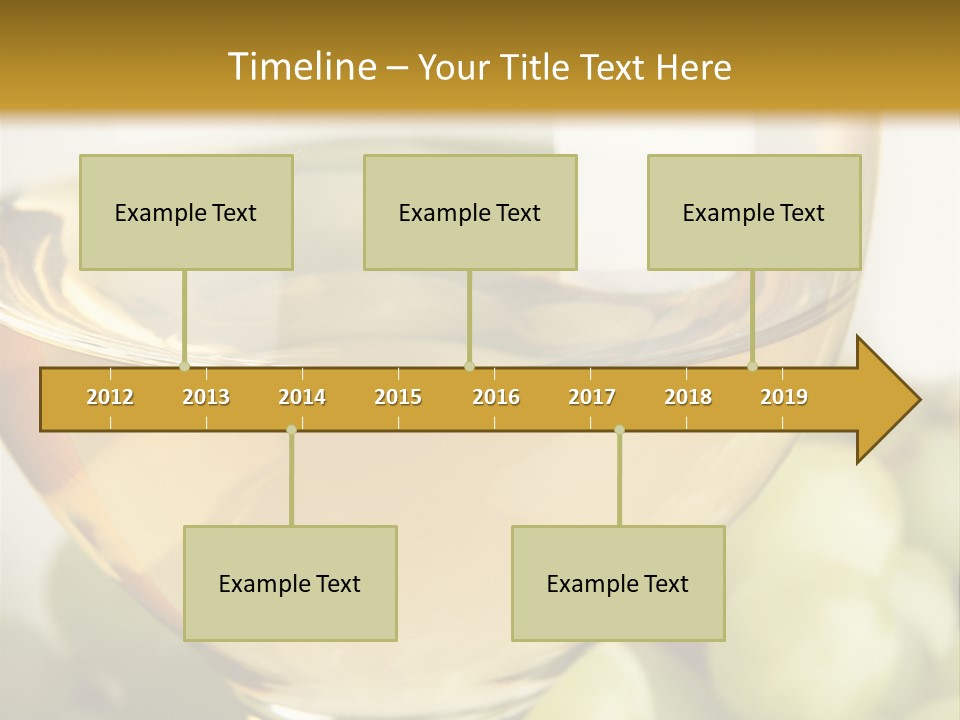 Still-Life With Bunch Of Grapes And White Wine PowerPoint Template