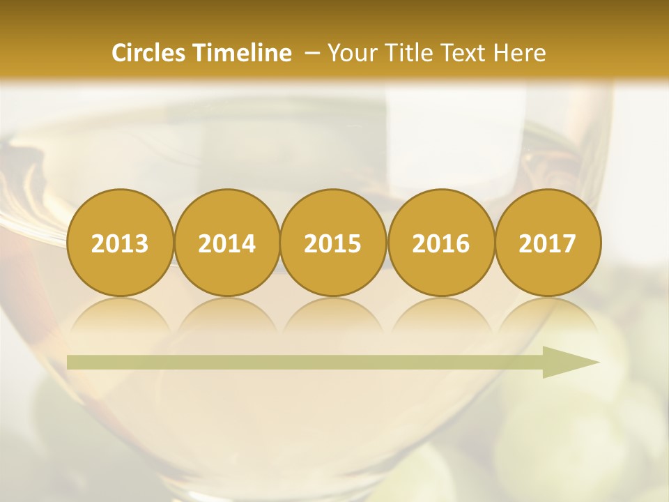 Still-Life With Bunch Of Grapes And White Wine PowerPoint Template