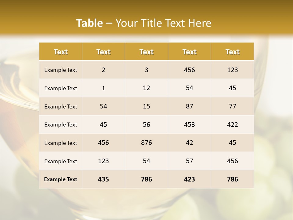 Still-Life With Bunch Of Grapes And White Wine PowerPoint Template