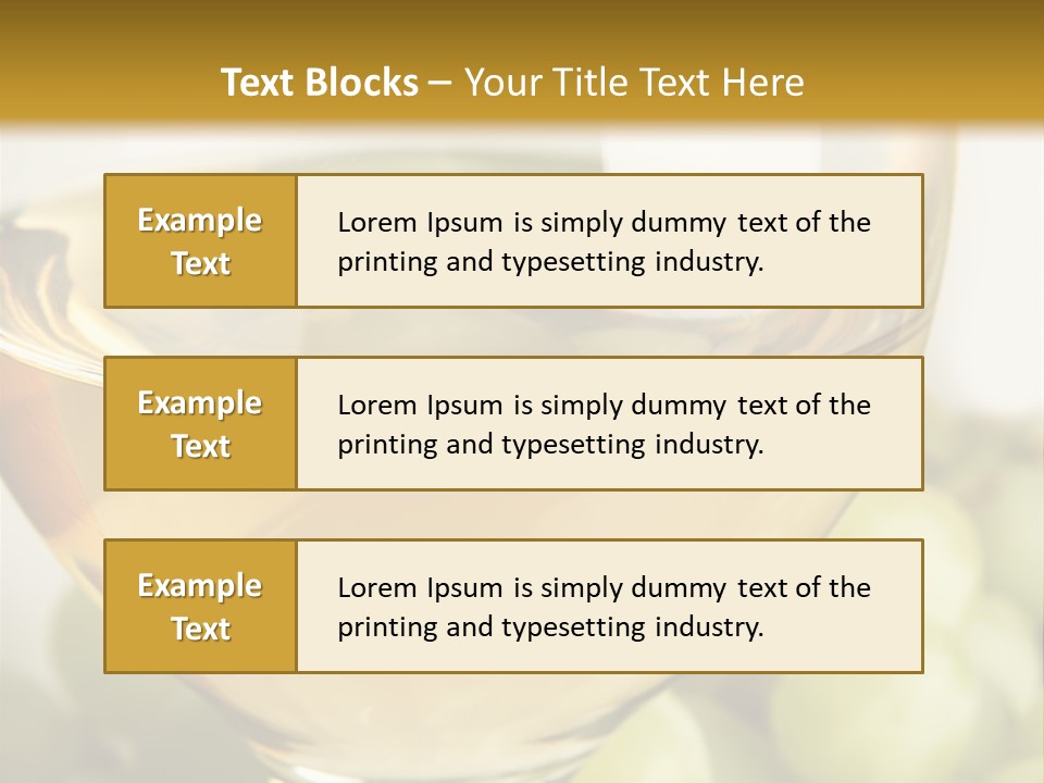 Still-Life With Bunch Of Grapes And White Wine PowerPoint Template