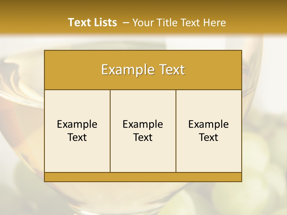 Still-Life With Bunch Of Grapes And White Wine PowerPoint Template