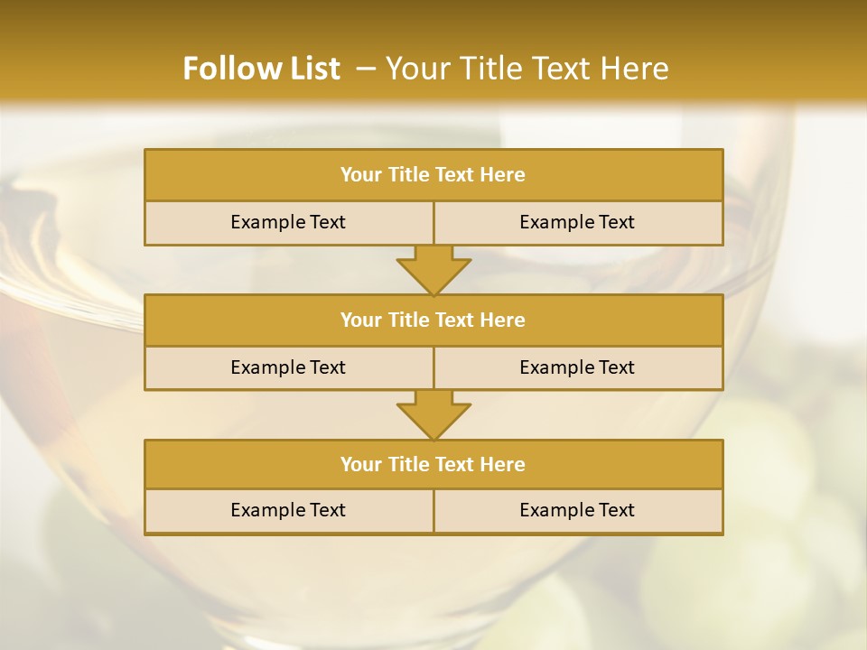 Still-Life With Bunch Of Grapes And White Wine PowerPoint Template