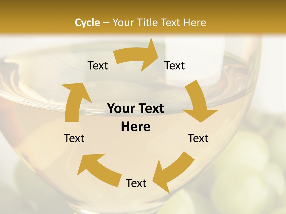 Still-Life With Bunch Of Grapes And White Wine PowerPoint Template