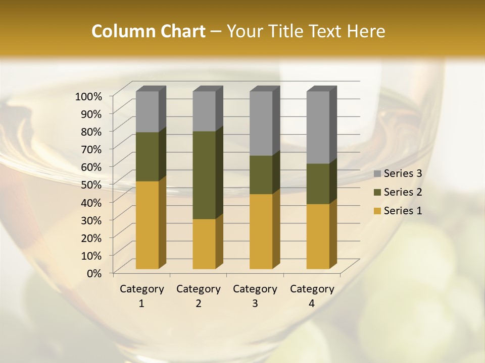 Still-Life With Bunch Of Grapes And White Wine PowerPoint Template