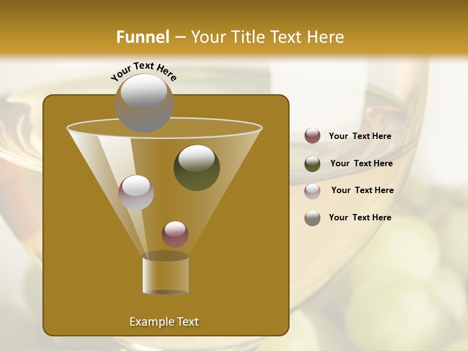 Still-Life With Bunch Of Grapes And White Wine PowerPoint Template