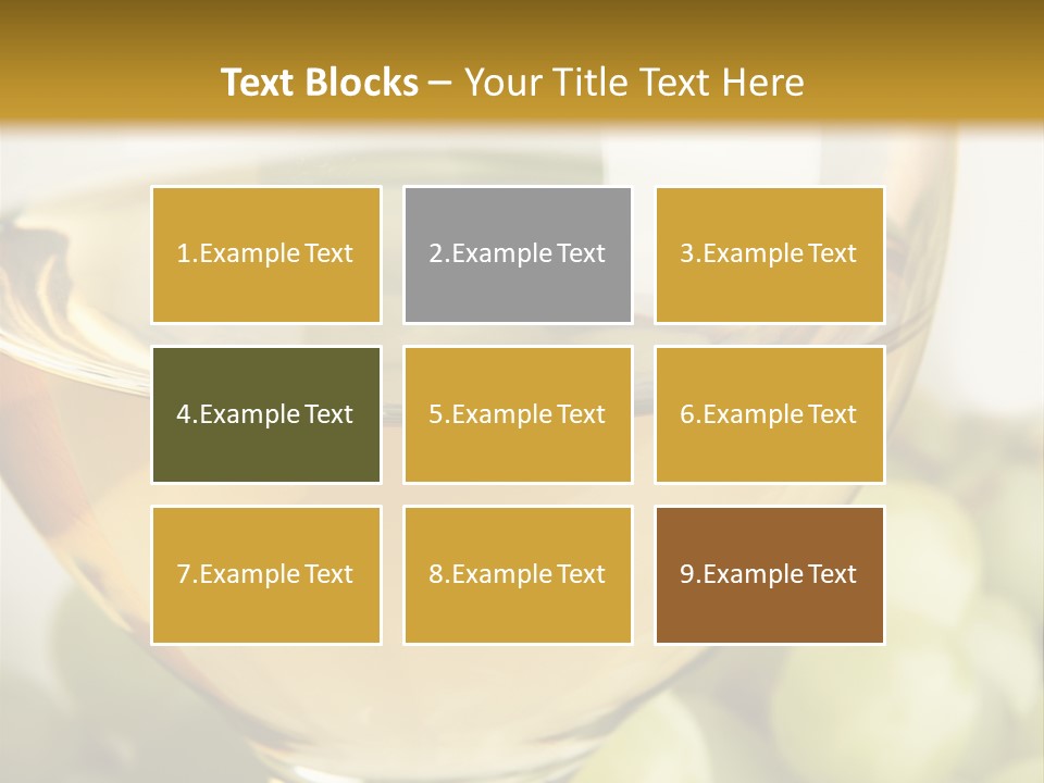 Still-Life With Bunch Of Grapes And White Wine PowerPoint Template