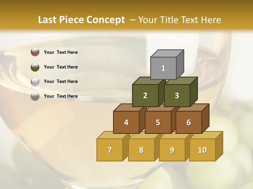 Still-Life With Bunch Of Grapes And White Wine PowerPoint Template